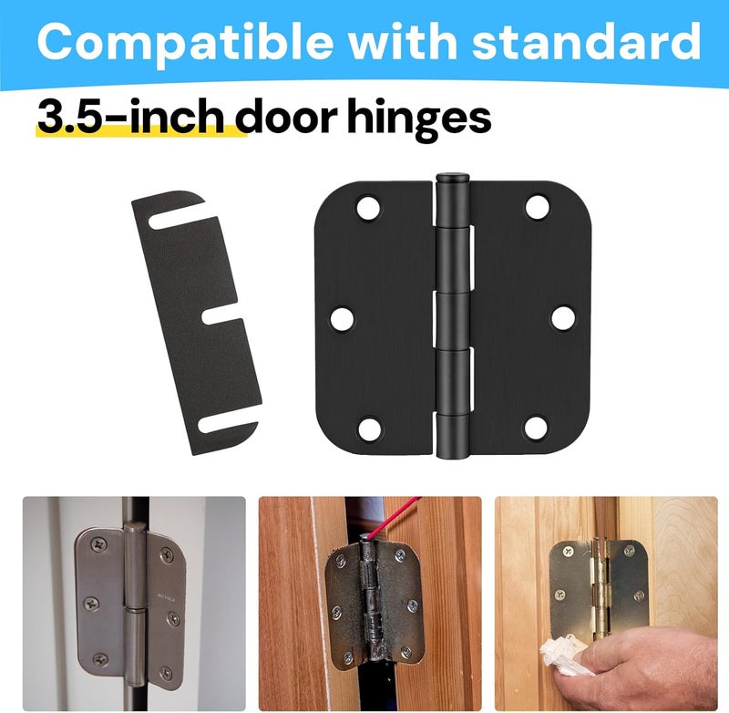 QUFA Door Hinge Shims, Filling Gaps in Interior Doors Adjusting The Spacing to Align Them, Used to Solve Problems Such As Door Air Leakage, Can Be Trimmed,3.5 Inch (10, 3.5 Inch Hinge Shims) - Image 4